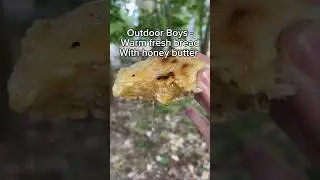 Warm fresh bread with honey butter, inspired by Outdoor Boys #cookingoutside #camping #campfire