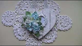 mixed media/tutorial/shabby chic heart