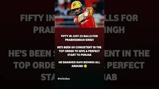 FIFTY IN JUST 23 BALLS FOR PRABHSIMRAN SINGH