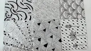 6 patterns easy zentangle best for summer vacations #art #doodle #relaxing #zentangle #arttherapy