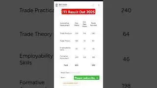 ITI Back result 2025|ITI result kaise check kare |ITI result kab tak ayega |ITI exam 2025