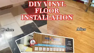How To Install Vinyl Plank Flooring for Beginners | New Space 😊 #diy #vinyl #home