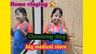 Cleaning day My medical store||Two weeks ho gaye drops k pory||Jannatvlog 13 