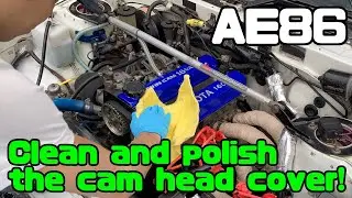AE86 カムヘッドカバーキレイに磨く！Clean and polish the cam head cover!