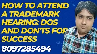 How to Attend a Trademark Hearing: Dos and Don'ts for Success 8097285494 #trademarkhearing