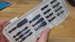 HART 15-Piece Impact Driver Bit Set with Storage Case and Torsion Zone