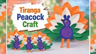 Beautiful Tricolour Peacock Craft | Easy DIY Republic Day Paper Craft