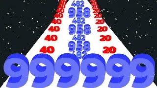 Number Rush 2048 Challenge vs Digit Shooter 3D - (ASMR Gameplay, Level Up Numbers) Max Level