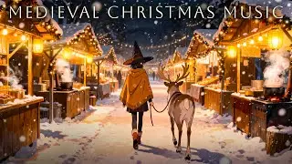 Cozy Snowy Winter Market ❄️🎄 | Medieval Christmas Music &ndash; Relaxing Celtic Sleep Ambience
