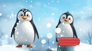 Five Little Penguins Song | Cute Counting Rhyme for Toddlers❄️🎶