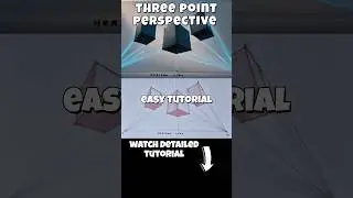 THREE POINT PERSPECTIVE MADE EASY!! | TUTORIAL | #youtube #art #perspective #easy