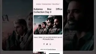 kuberaa Box office collection day 3 #moviecollections #collectionreport #shortvideos #kuberaa