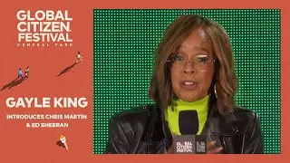 Gayle King introduces surprise guests Ed Sheeran and Chris Martin | Global Citizen Festival NYC 2024
