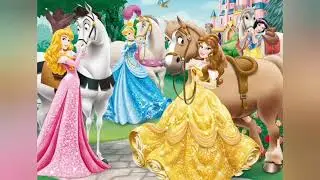 Princesses & Their Royal Horses🐎🐎❤️💛🎉🌼💥🧩//@jigsawpuzzlezone