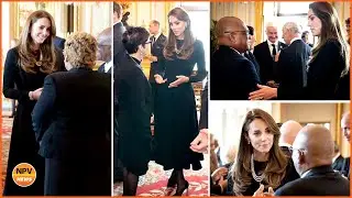 Kate Middleton Picture Of Compassion As She Chatted With Sorrowful Dignitaries From The Commonwealth
