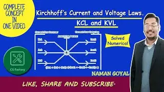 KIRCHHOFF'S CURRENT AND VOLTAGE LAWS - KCL, KVL WITH NUMERICAL || NETWORK ANALYSIS. || LECTURE-1.
