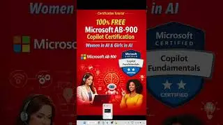 100% БЕСПЛАТНАЯ сертификация Microsoft AB-900 Copilot | Женщины в ИИ и девушки в ИИ 🤖 #женщинывИИ...