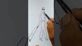 woman holding bag | ✏️ #art #artwork #draw #drawing #girl #sketch  #cartoon #fashion