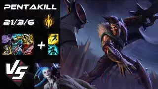 BOTTOM Draven vs Jinx [PENTAKILL] - EU Grandmaster Patch 14.6