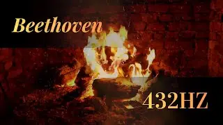 Beethoven &ndash; Symphony No. 5 in C Minor Op. 67 | Relaxing Fireplace & Slow Motion Flames 432Hz
