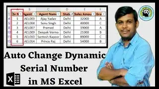 Big Problem solved_Automatic Change Serial number while using Filter Function #anmoleasylearning