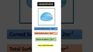 Hemisphere #hemisphere #sphere #geometryformulas #area #volume #maths #formula #reels #mathematics