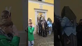 A mock assault on City Hall during the carnival