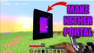 How To Make A Nether World Portal In Minecraft | How To Go To The Nether World 🔥💥#minecraft #portal