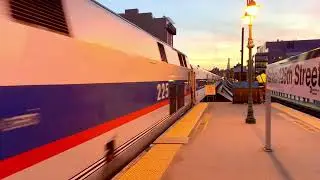 Metro North Hudson line engine #225 passing Harlem 125th street to Grand Central terminal.
