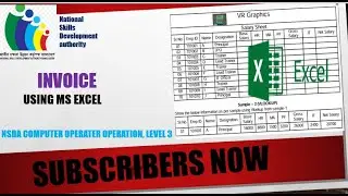 Salary Sheet VR Graphics || NSDA || Computer Operation , Level 3 || MS Excel