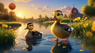 Four Little Ducks Say 1 2 3 | Fun Counting Song for Kids | Animal Nursery Rhyme