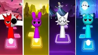 Pink Sprunki vs Red Sprunki vs Orange Sprunki Purple Sprunki 🎼  tiles hop EDM Rush 🎶