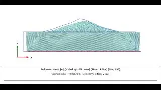 Slope Displacement vs Dynamic Time in PLAXIS 2D