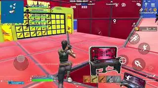 Playing mega red vs blue on Fortnite mobile 