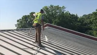 Gideons Elementary Gaco S-4200 Silicone Roof Coating by Parsons Roofing