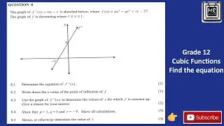 Grade 12 | Mathematics | Cubic functions | find the equation from straight line