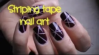 Striping tape nail art tutorial #2  ❤