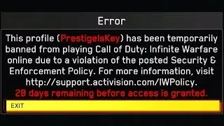 I'm BANNED from Infinite Warfare for 30 Days