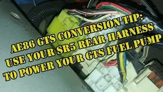 AE86 GTS Conversion - Power your fuel pump with SR5 Rear Harness