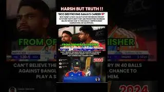 BCCI Destroying Sanju Samson&rsquo;s Career&mdash;The Harsh Truth! 💔