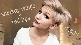 chatty makeup vlog // GRWM // smokey wings + muted red lip