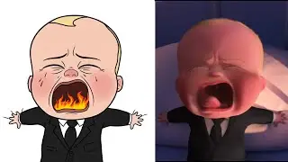 Tim Meets His New Brother The Boss Baby Funny Drawing Meme🙏👍😁🤣