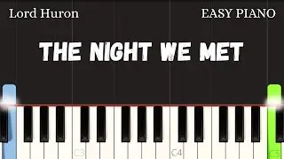 Lord Huron &ndash; The Night We Met | Easy Piano Tutorial for Beginners
