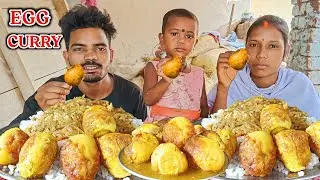 Today's eating eggs curry brinjal bharta with rice eating || jh eating show