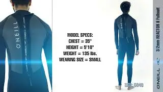 3/2mm Men's O'Neill REACTOR II Fullsuit - Wetsuit Wearhouse
