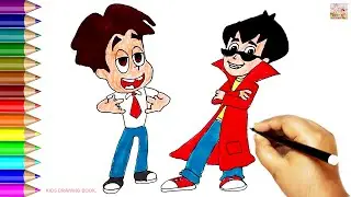 HOW TO DRAW CHIMPOO AND TITOO CARTOON STEP BY STEP ! KIDS DRAWING BOOK