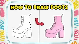How to Draw Boots &ndash; Simple Shoe Drawing Tutorial for Beginners