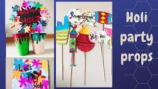 Holi decoration idea/Holi craft idea/ DIY Holi craft/Holi party theme decoration /Holi party props