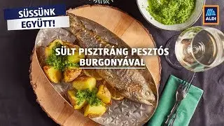 Eg&eacute;szben s&uuml;lt pisztr&aacute;ng vajas burgony&aacute;val, petrezselymes pestoval - ALDI Receptek. Jobban. Okosabban
