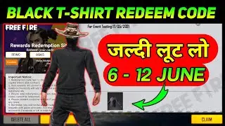 BLACK T-SHIRT REDEEM CODE TODAY | FREE FIRE REDEEM CODE | FF REDEEM CODE TODAY